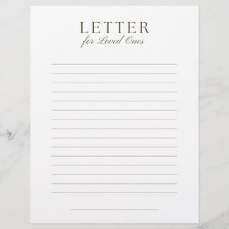 En-tête De Lettre Lettre de fin de vie aux proches