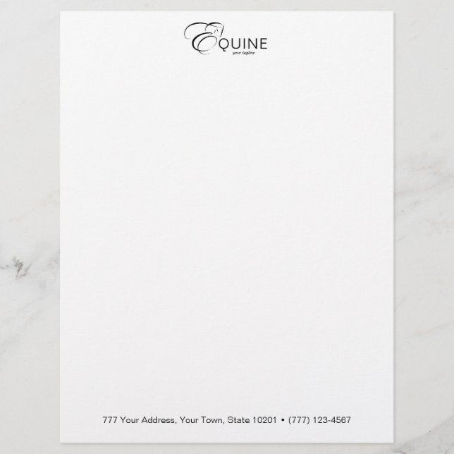 En-tête De Lettre Lettre monogramme E Horse (Devant)