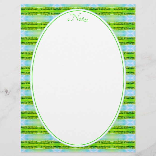 En-tête De Lettre Lime vert et bleu (Devant)