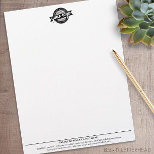 En-tête De Lettre Logo de base Business Office Top Coordonnées Serif