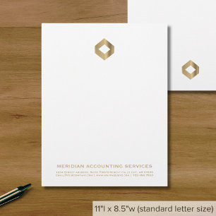 En-tête De Lettre Logo de luxe élégant et moderne Gold Diamond