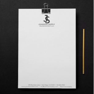 En-tête De Lettre Logo de monogramme de société de coutume d'affaire