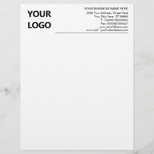 En-tête De Lettre Logo d'entreprise Adresse de texte Coordonnées en-