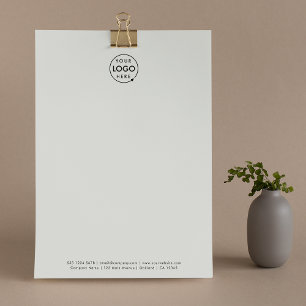 En-tête De Lettre Logo d'entreprise   Moderne minimaliste gris simpl