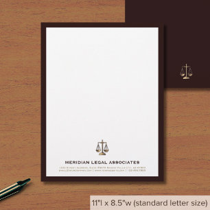 En-tête De Lettre Logo Élégantes échelles de justice