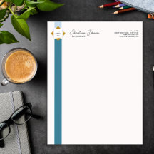 Logo Gold Turquoise Stripes tendance