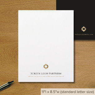 En-tête De Lettre Logo Or de luxe simple