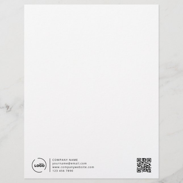 En-tête De Lettre Logo professionnel moderne d'entreprise Code QR (Devant)