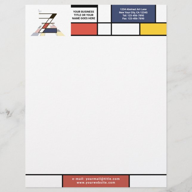 En-tête De Lettre Magnifique Monogramme D'Art Moderne. Lettre Z (Devant)