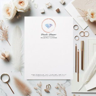 En-tête De Lettre Marque commerciale Wedding planner diamant