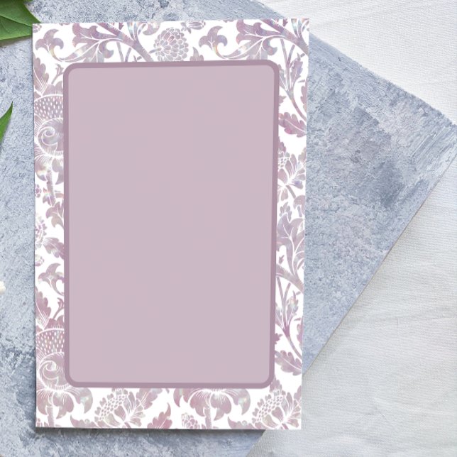 En-tête De Lettre Mauve vintage botanical pattern  (Créateur téléchargé)