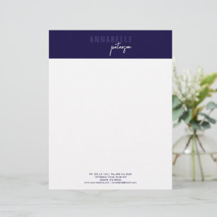 En-tête De Lettre Minimal moderne Professionnel Bleu Simple