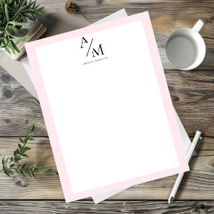 En-tête De Lettre Minimal Pastel rose initial et personnalisé