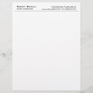 En-tête De Lettre Minimaliste blanc clair moderne professionnel