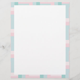 En-tête De Lettre Modèle blanc rose bleu vert personnalisé moderne