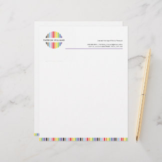 En-tête De Lettre MODERN MINIMAL stripe logo rainbow pride LGBTQ