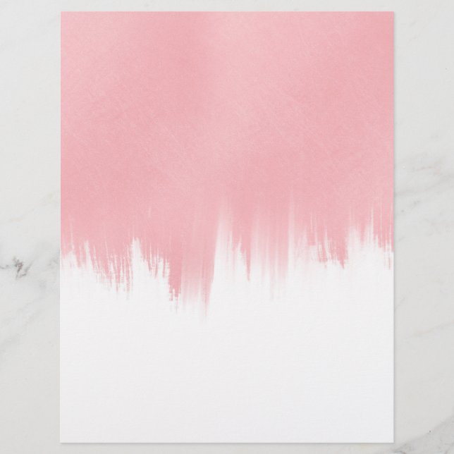 En-tête De Lettre Modern Pink Brush strokes white Design (Devant)