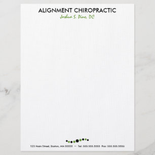 En-tête de lettre moderne de chiropractie de