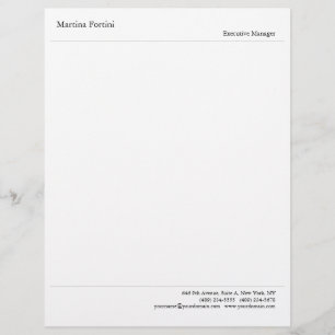 En-tête De Lettre Moderne Professionnel Minimaliste Blanc clair