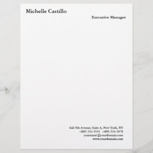 En-tête De Lettre Moderne Professionnel Minimaliste Blanc clair