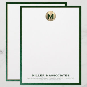 En-tête De Lettre Monogramme de luxe personnalisé