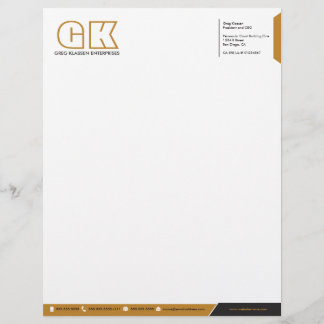 En-tête De Lettre Monogramme professionnel