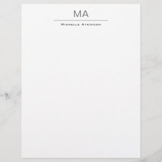 En-tête De Lettre Monogramme professionnel minimaliste simple