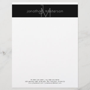 En-tête De Lettre Monogramme professionnel moderne minimaliste
