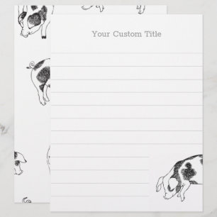 En-tête De Lettre Motif minimaliste de Cottagecore vintage représent