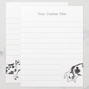 En-tête De Lettre Motif minimaliste de Cottagecore vintage représent