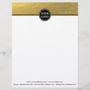 En-tête De Lettre Noir et monogramme fait sur commande stationnaire
