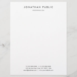 En-tête De Lettre Noir noir blanc simple professionnel moderne