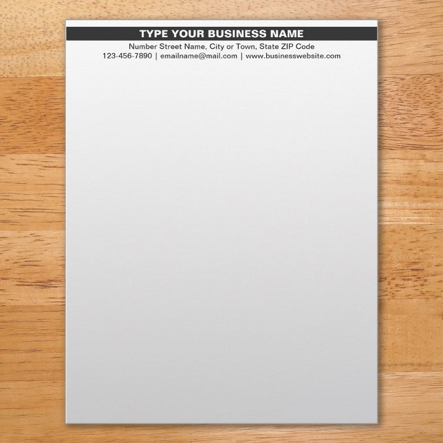 En-tête De Lettre Nom commercial en surbrillance sur la rubrique en- (Créateur téléchargé)