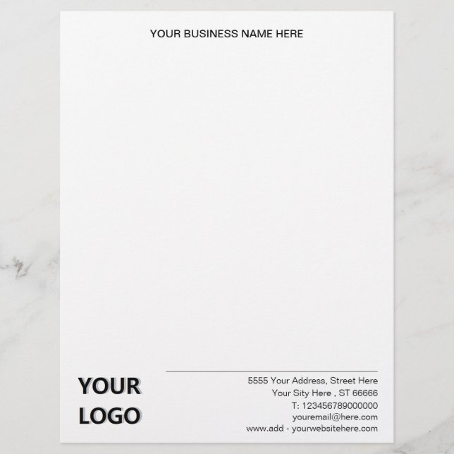 En-tête De Lettre Nom du logo de l'entreprise Code QR Info Adresse e (Devant)