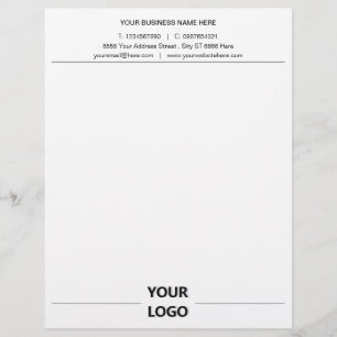 En-tête De Lettre Nom du logo personnalisé Adresse Site Web Téléphon