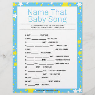 En-tête De Lettre Nom Que Chanson De Bébé [Starry Night Blue]