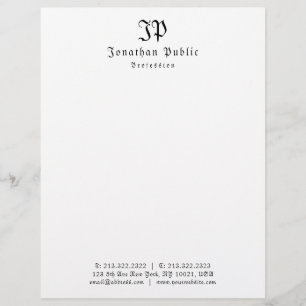 En-tête De Lettre Nostalgique Vieux Style Texte Monogramme Modèle pr