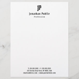 En-tête De Lettre Nostalgique Vieux Style Texte Monogramme Simple Mo
