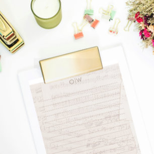 En-tête De Lettre Note musicale vintage Elegant Lined initial