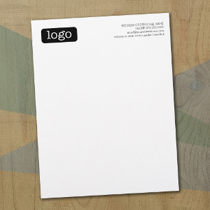 En-tête De Lettre Notes de logo Office ou Business de base