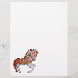 En-tête De Lettre Notes de photo de zèbre quagga d'animal de carrous