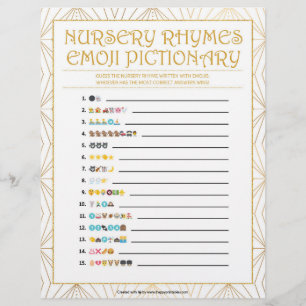 En-tête De Lettre Nursery Rhymes Emoji [Golden Lines]