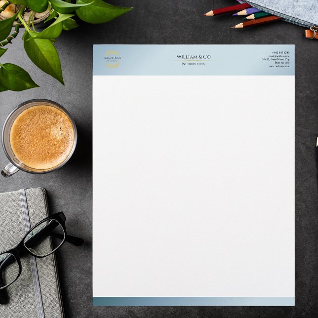 En-tête De Lettre Olive Branche Wreath Professional Moderne Minimali (Créateur téléchargé)