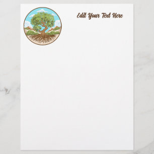 En-tête De Lettre Olive tree Symbole de paix dans la Palestine libre