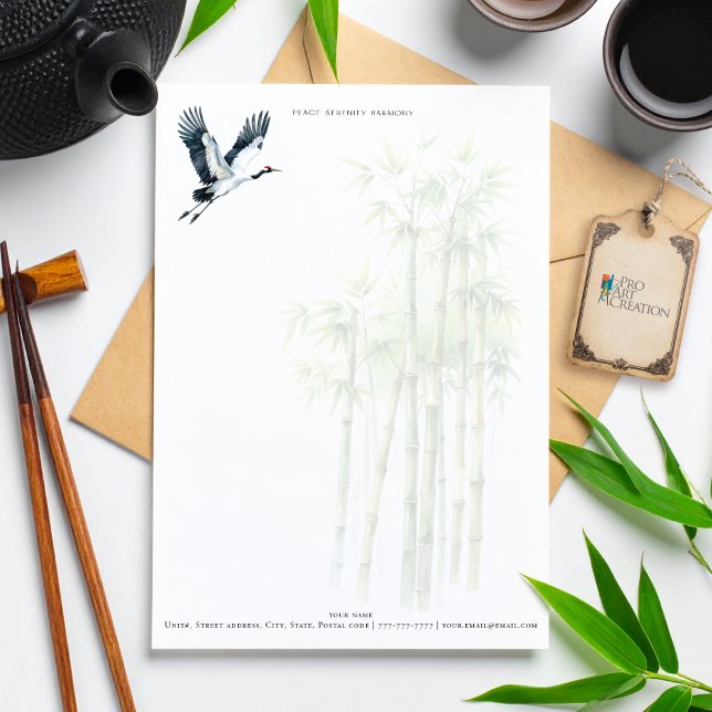 En-tête De Lettre Paix, Sérénité, Harmonie Papier Lettre Personnalis (Créateur téléchargé)