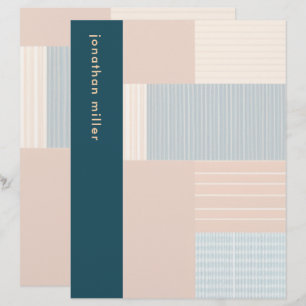 En-tête De Lettre Papeterie d'art moderne monographique personnalisé