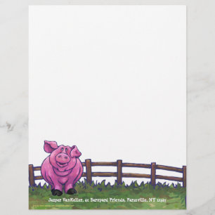 En-tête De Lettre Papeterie de porc