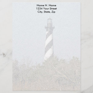 En-tête De Lettre Papeterie d'en-tête de lettre de phare de Hatteras