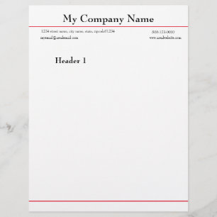 En-tête De Lettre Papier à en-tête, taille: 8,5 po x 11 po, papier