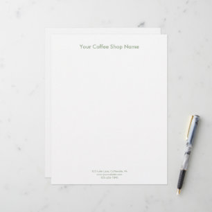 En-tête De Lettre Papier à Lettre Personnel Moderne Simple Vert Saug
